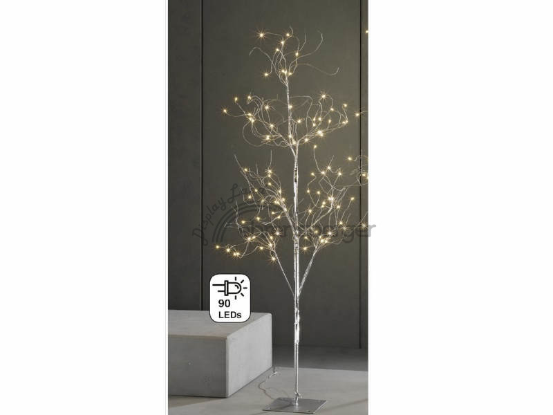 LED Baum filigran 90 LEDs warmweiss, silber, H 120cm, für Innen, sFr. 49,90