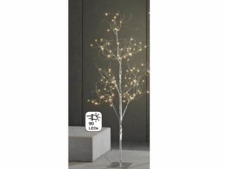 LED Baum filigran 90 LEDs warmweiss, silber, H 120cm, für Innen