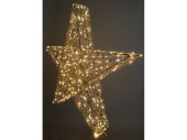 LED-Drahtstern klein 58cm T 5cm, 180 LEDs warmweiss für Innen, mit Trafo, Zuleitung 5m