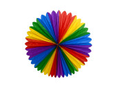 foldable rosette in colorful paper Ø 35cm, flame...