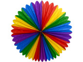 Faltrosette bunt Ø 120cm Papier, schwer entflammbar