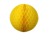 honeycomb ball yellow Ø 30cm, paper, flame-retardant