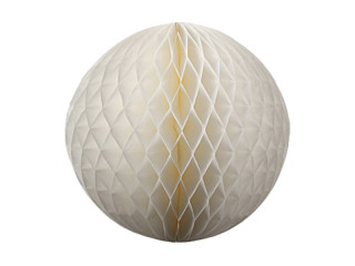 boule alvéolée blanche Ø 30cm, papier, ignifuge