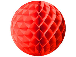 Wabenball rot Ø 50cm Papier, schwer entflammbar