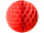 Wabenball rot Ø 50cm Papier, schwer entflammbar