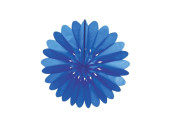 folding rosette blue Ø35cm, paper, flame-retardant