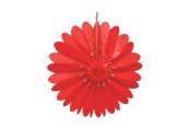 folding rosette red Ø35cm, paper, flame-retardant