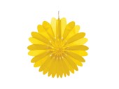 folding rosette yellow Ø35cm, paper, flame-retardant