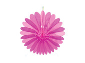 folding rosette pink Ø35cm, paper, flame-retardant