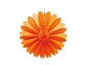 rosace pliable orange Ø35cm, papier, ignifuge