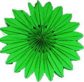 Faltrosette grün Ø 35cm Papier, schwer entflammbar