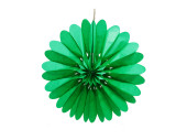 folding rosette green Ø35cm, paper, flame-retardant