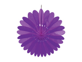 rosace pliable violette Ø35cm, papier, ignifuge