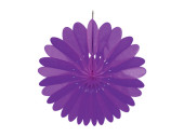 rosace pliable violette Ø35cm, papier, ignifuge