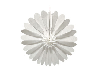 rosace pliable blanche Ø35cm, papier, ignifuge