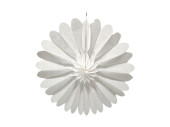 rosace pliable blanche Ø35cm, papier, ignifuge