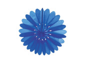 folding rosette blue Ø60cm, paper, flame-retardant