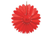 rosace pliable rouge Ø60cm, papier, ignifuge