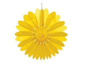 rosace pliable jaune Ø60cm, papier, ignifuge