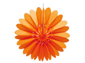 rosace pliable orange Ø60cm, papier, ignifuge