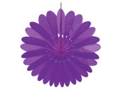 rosace pliable violette Ø60cm, papier, ignifuge