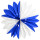 Faltrosette blau/weiss Ø60cm Papier, schwer entflammbar