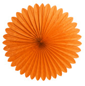 Faltrosette orange Ø 120cm Papier, schwer entflammbar