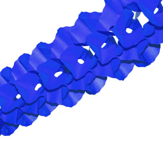 Papiergirlande blau Ø 15cm 4m lang, schwer entflammbar
