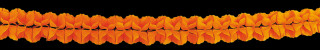 Papiergirlande orange Ø 15cm 4m lang, schwer entflammbar
