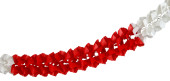 Papiergirlande rot/weiss Ø15cm, 4m,schwer entflammbar
