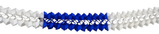 Papiergirlande blau/weiss Ø15cm, 4m,schwer entflammbar