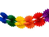 cross fan garland multicolored 25 x 25cm, L 4m, paper,...