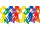Wabengirlande bunt 10 x 30cm, L 4m, Papier schwer entflammbar