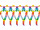 Fransengirlande bunt 10m lang, 15 x 60cm, Papier schwer entflammbar
