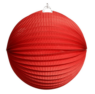 Lampion Papier rot Ø 30cm schwer entflammbar