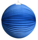 Lampion Papier blau Ø 30cm schwer entflammbar