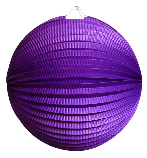 Lampion Papier violett Ø 30cm schwer entflammbar