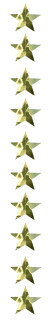 Sternenkette 10-tlg. gold 200cm lang x Ø 15cm, Folie