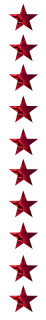 Sternenkette 10-tlg. rot 200cm lang x Ø 15cm, Folie