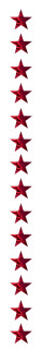 Sternenkette 14-tlg. rot 200cm lang x Ø 10cm, Folie