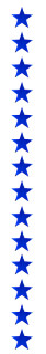 Sternenkette 14-tlg. blau 200cm lang x Ø 10cm, Folie