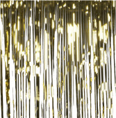 Fransenvorhang gold 1m breit (2x50cm) x 2m hoch