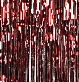 Fransenvorhang rot 1m breit (2x50cm) x 2m hoch