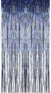 Fransenvorhang blau 1m breit (2x50cm) x 2m hoch