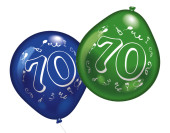 Luftballons Zahlen "70" bunt gemischt, 10...
