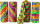 Papierluftschlange Jumbo 1 Rolle = 9 Stk.à 14mm x 15m bunt gemischt, flammhemmend
