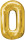 Folienballon XL gold H 86 x 58cm, Zahl 0