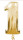 Folienballon XL gold H 86 x 58cm, Zahl 1