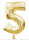 Folienballon XL gold H 86 x 58cm, Zahl 5
