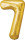 Folienballon XL gold H 86 x 58cm, Zahl 7